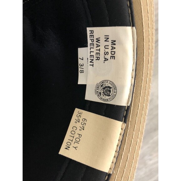 Stetson Fedora Cowboy Hat Mens Size 7 3/8 Brown Solid Polyester Water Repellent - Picture 9 of 10